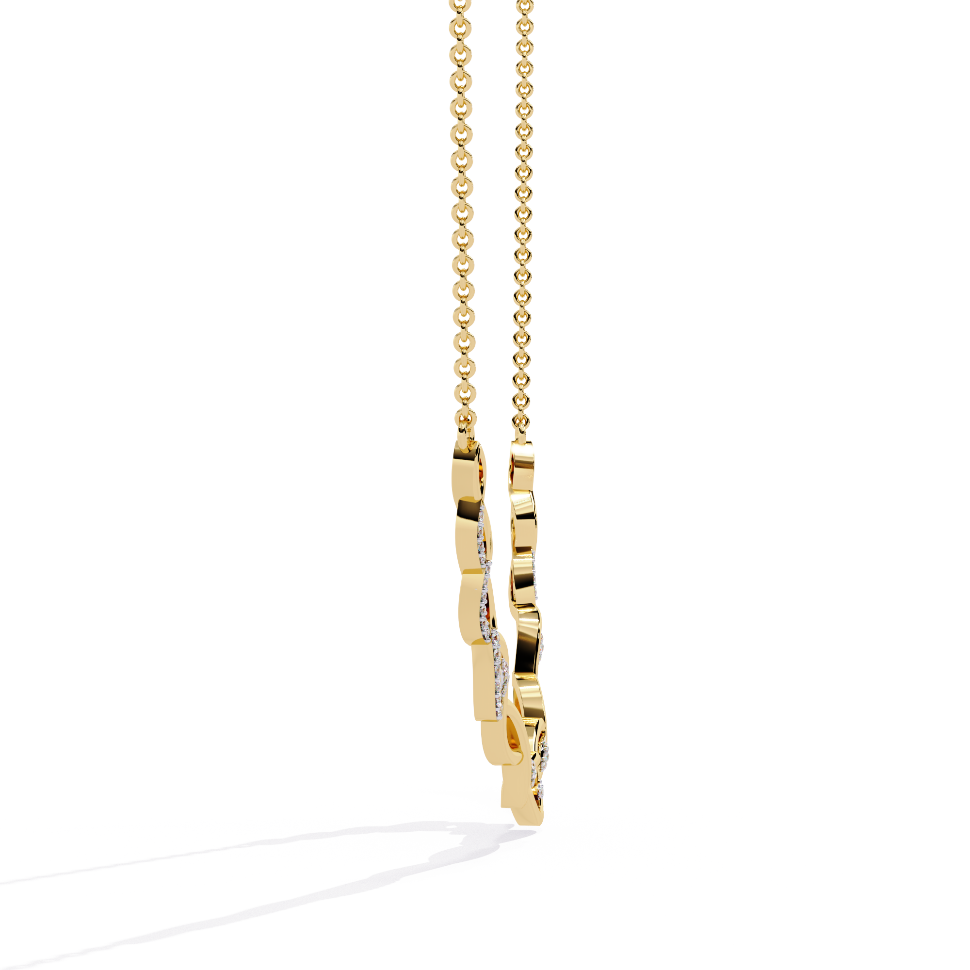 Solitairekart 0.18ct Natural Diamond Infinity Link Necklace-HI Color, VS-SI Clarity
